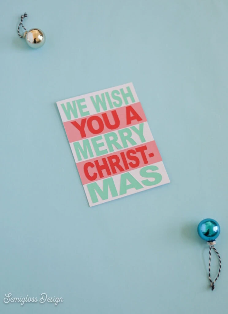 We wish you a merry christmas card