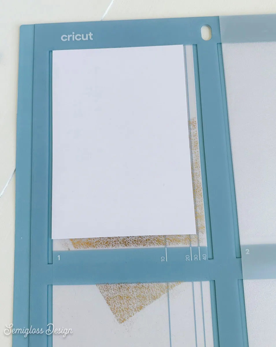 card in cricut card mat