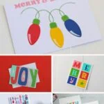 collage of DIY Christmas cards