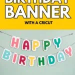 colorful Happy Birthday Banner on aqua wall