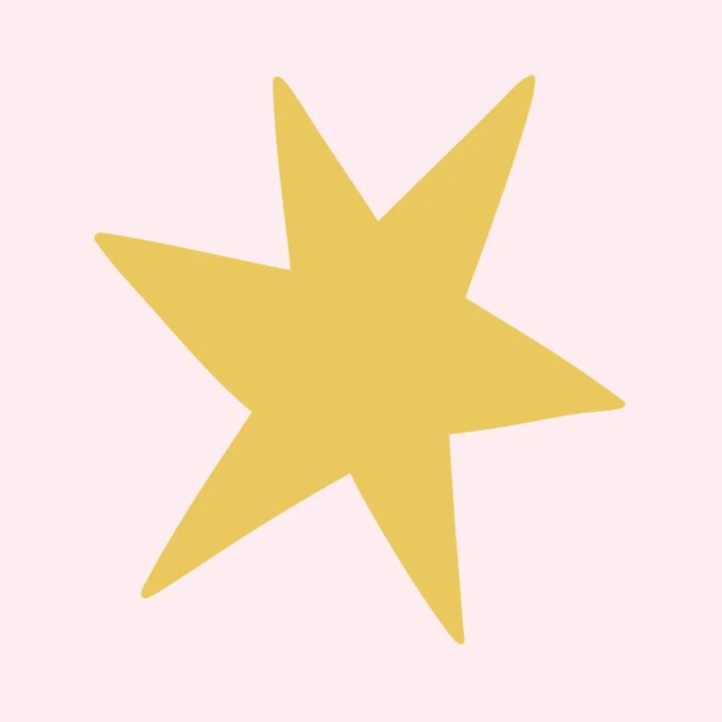 yellow star icon on pink background