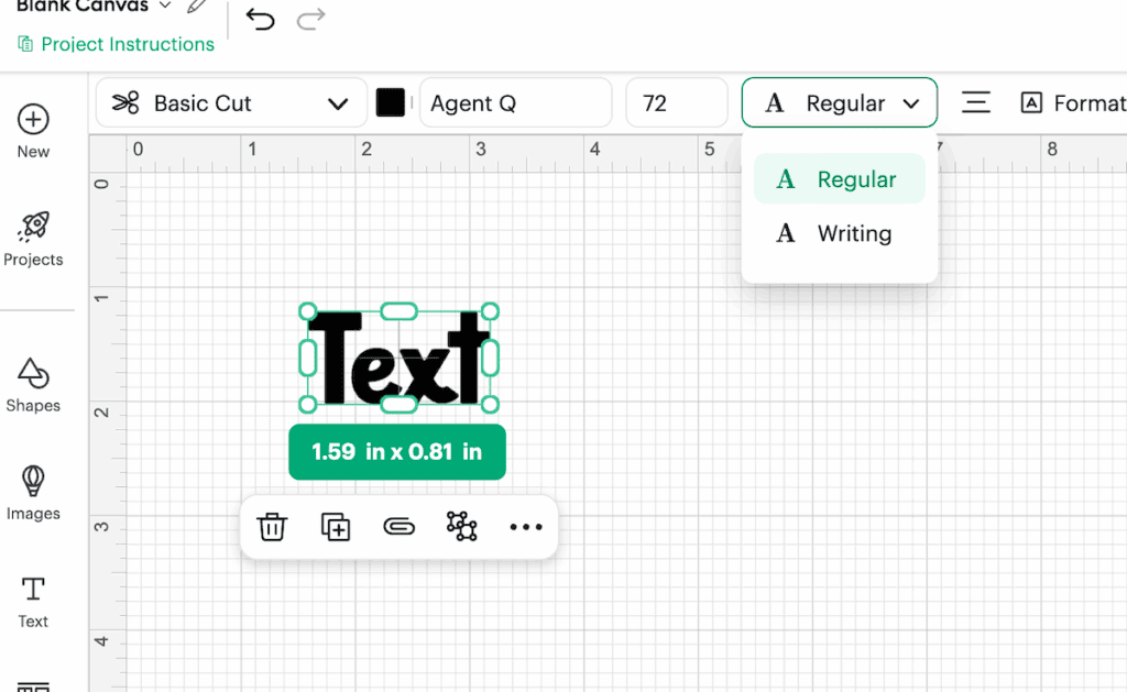 font options in cricut design space