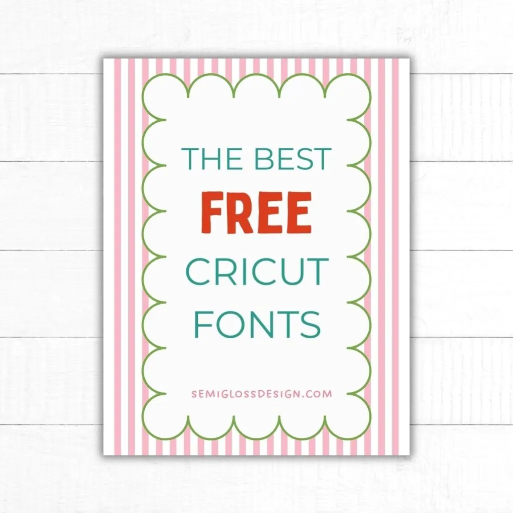 free font guide to download for Cricut