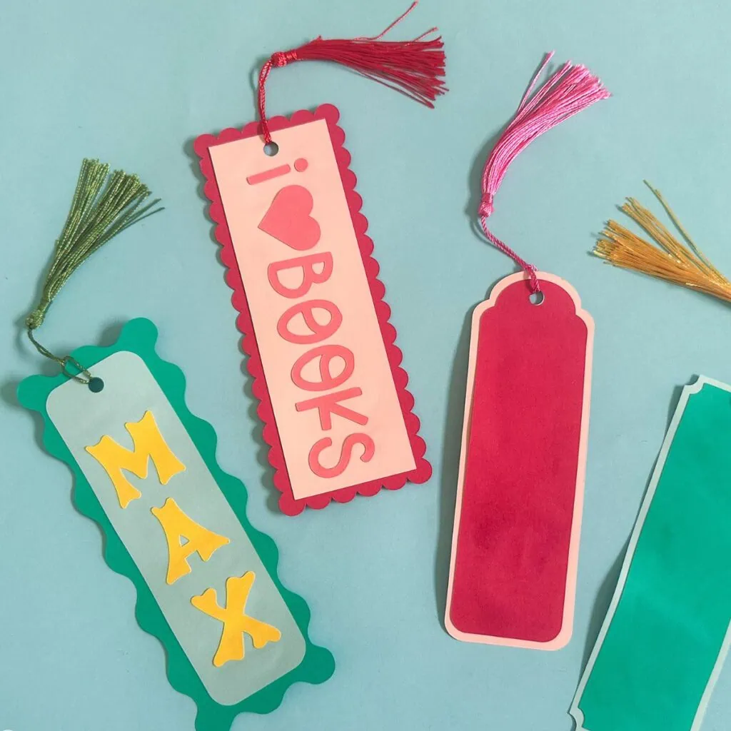 colorful paper bookmarks with tassels