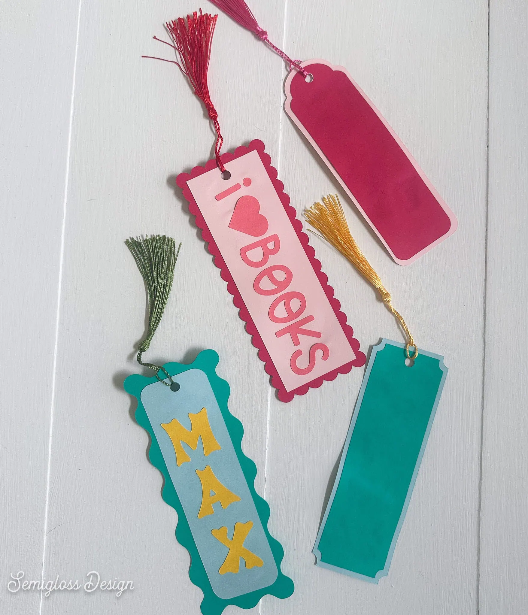 finished paper bookmarks