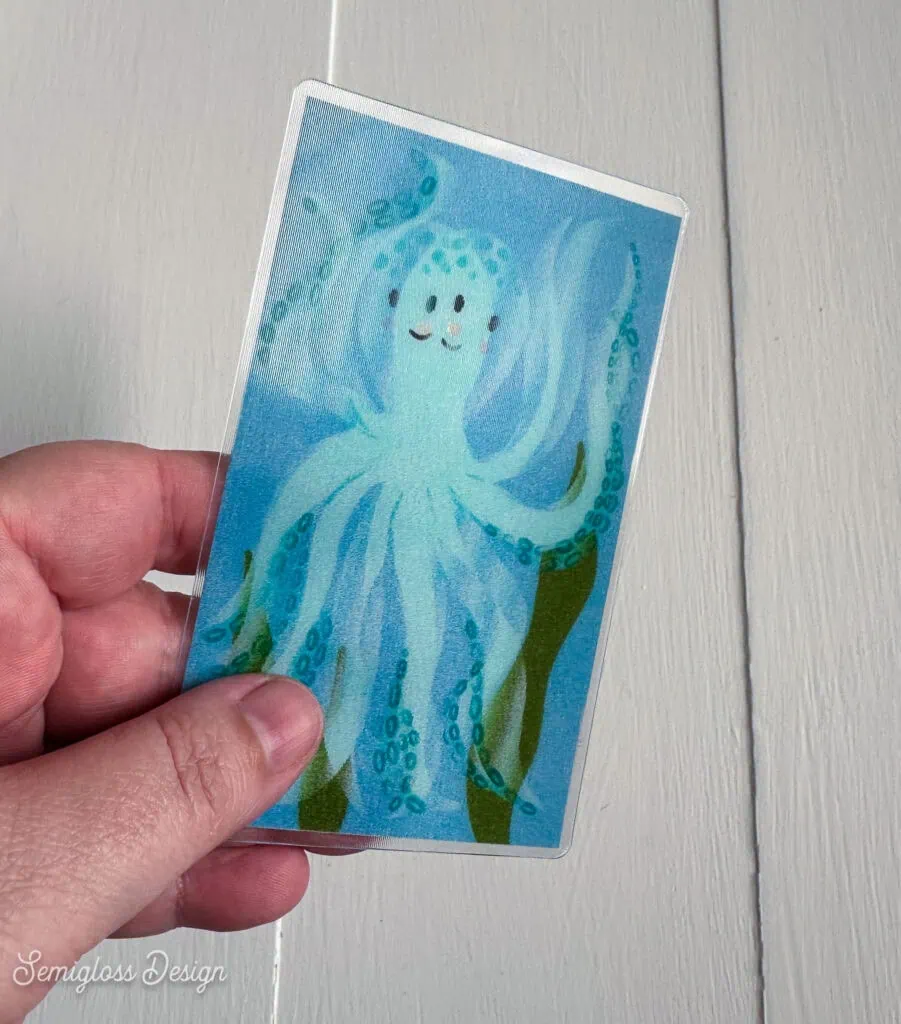 lenticular dancing octopus card