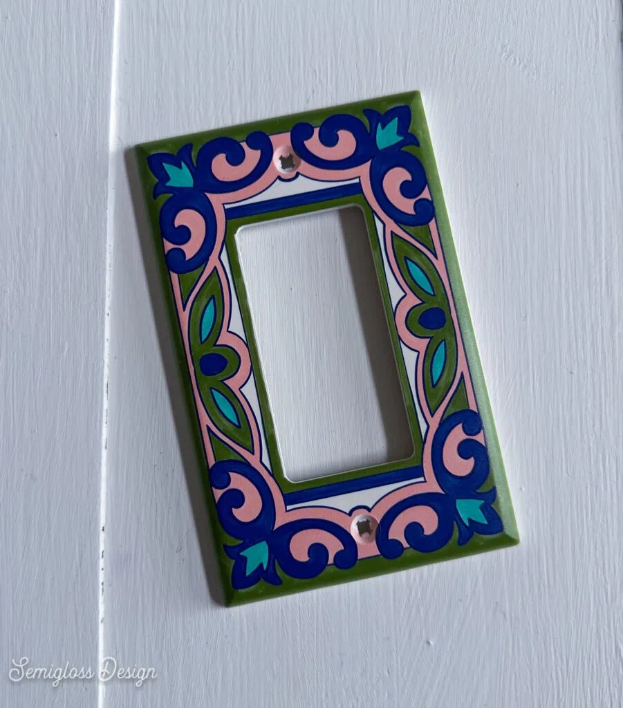 light switch cover with printed design