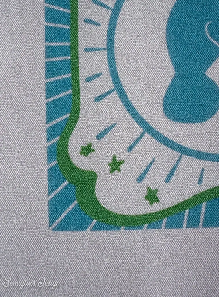 close up of manatee tote bag