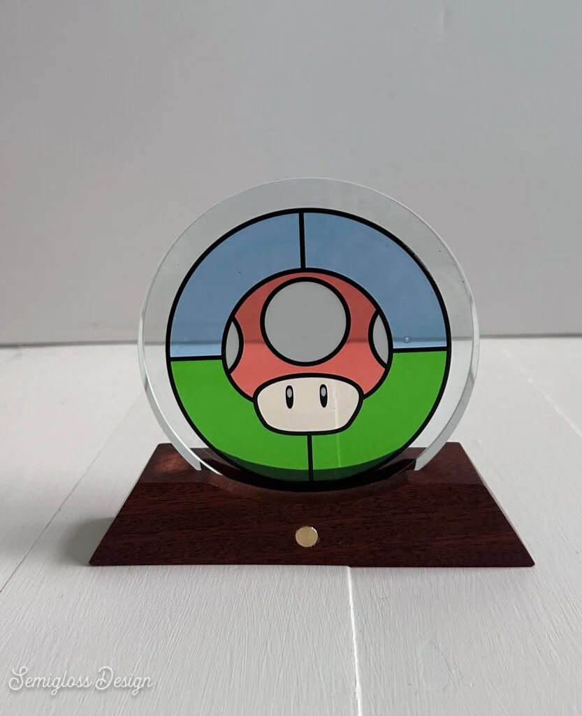 Mario mushroom light printed with uv printer