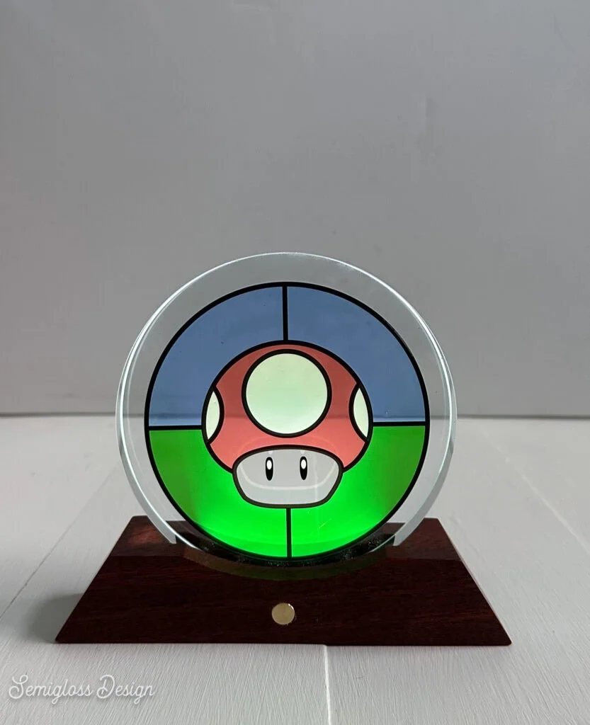 Mario mushroom light turned on