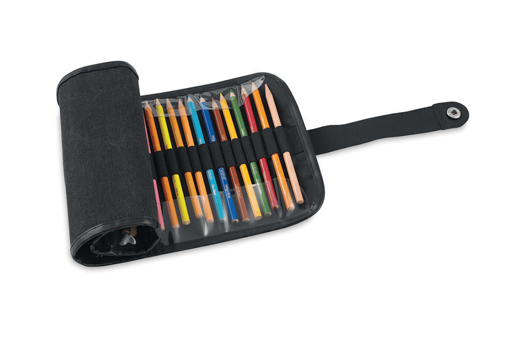 pencil case with pencils