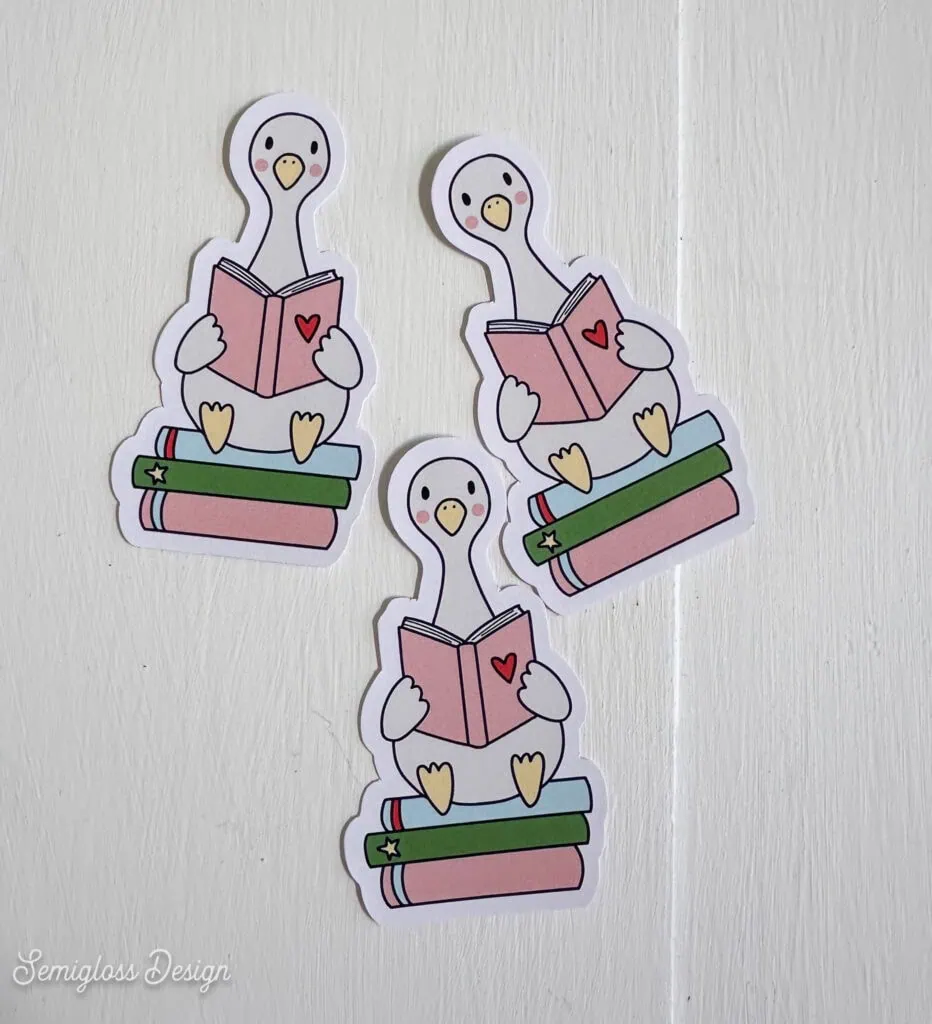 geese with books stickers