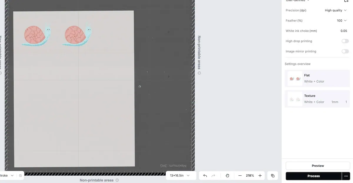 screenshot of snail stickers