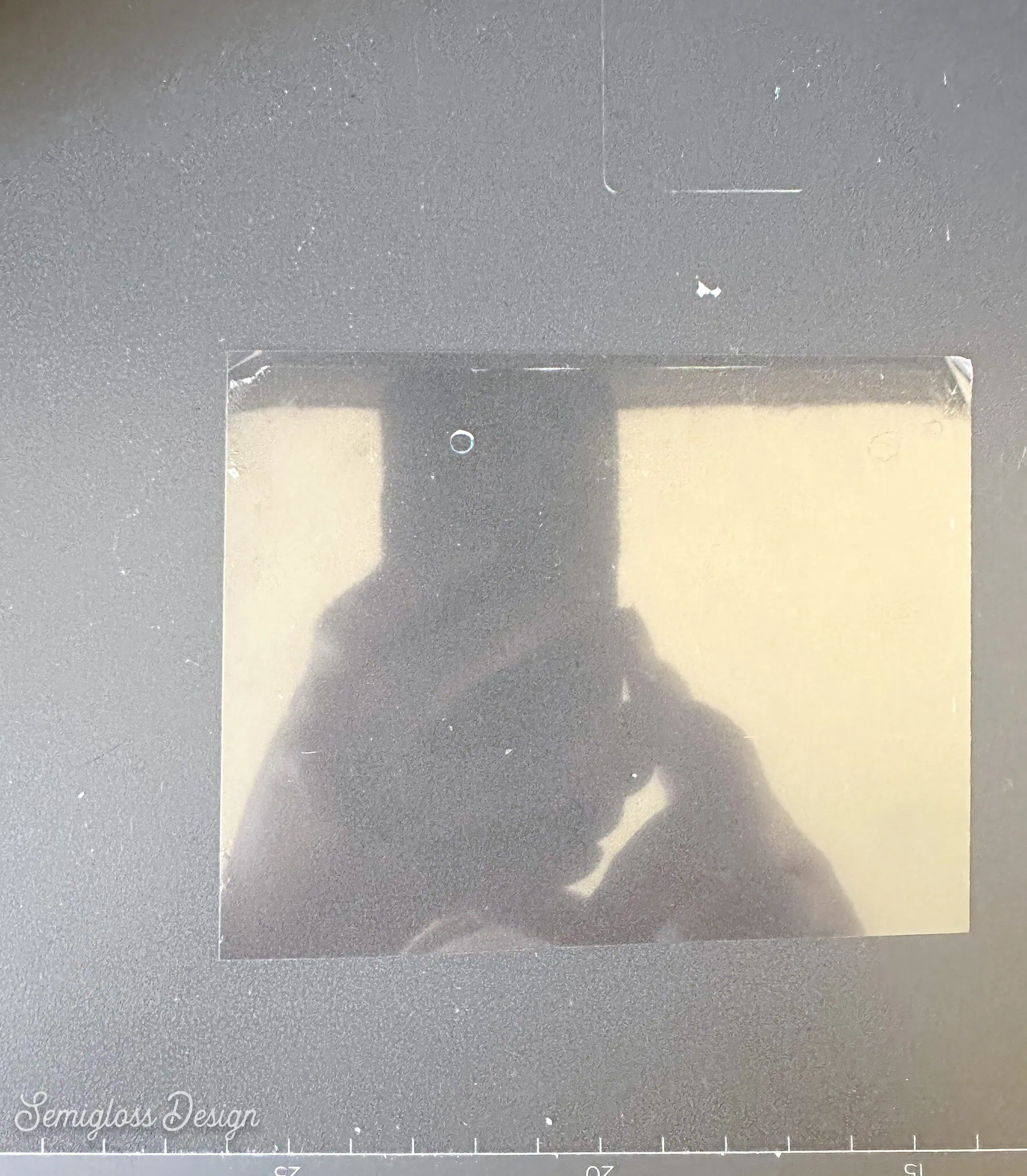 "A" film on the xTool baseplate