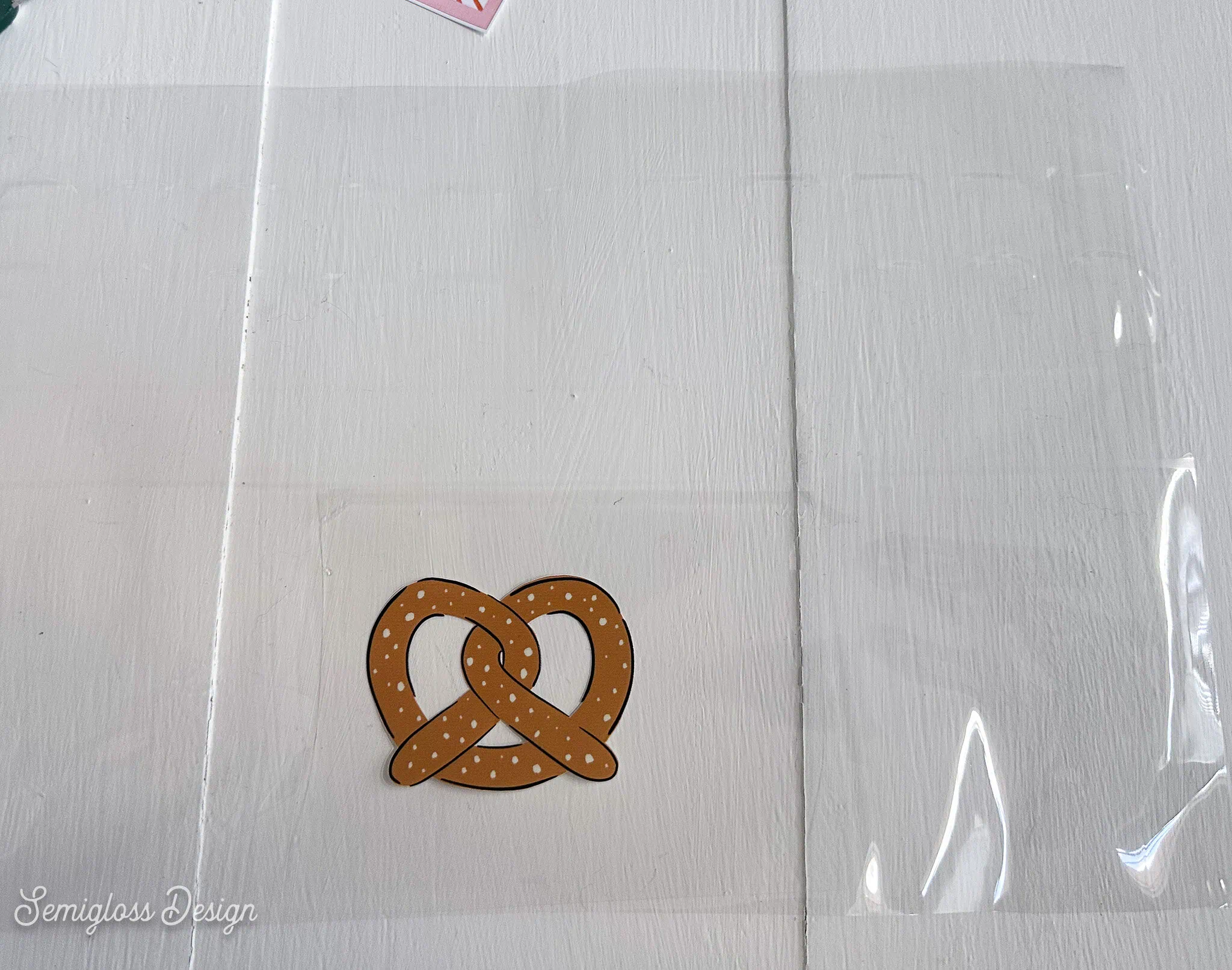 laminated pretzel decal