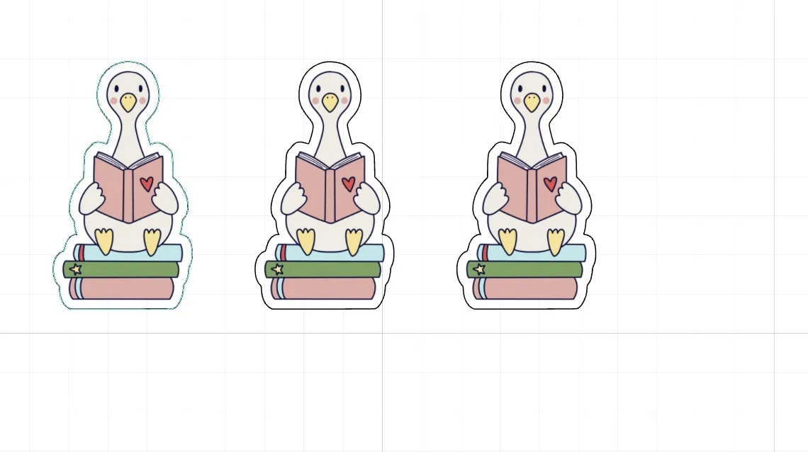 duplicated goose sticker