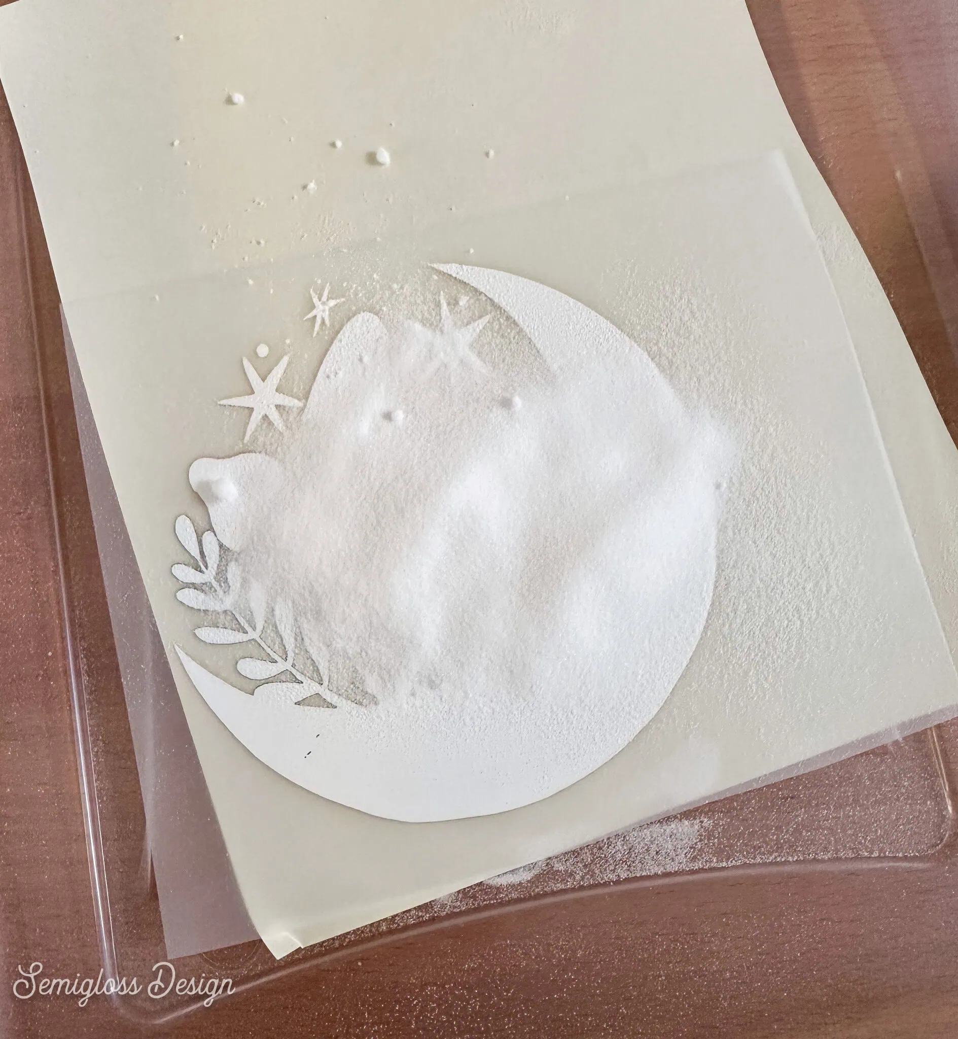 DTF powder on transfer film