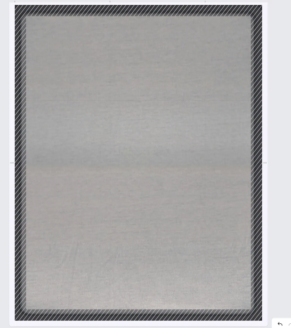 scanned white shirt in xTool Studio