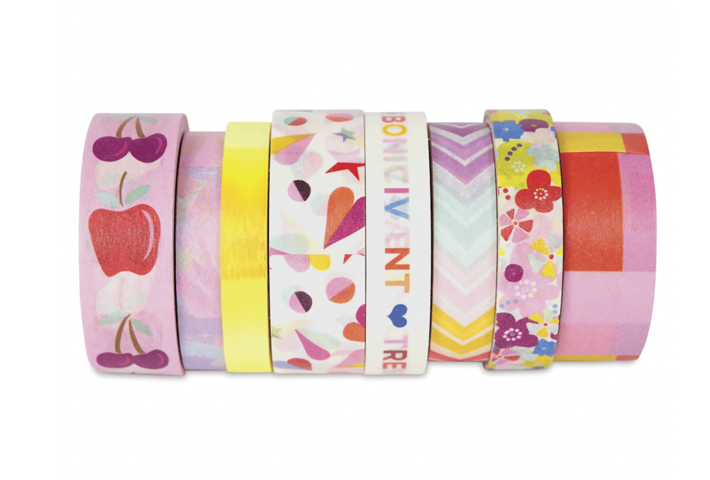 rolls of colorful washi tape